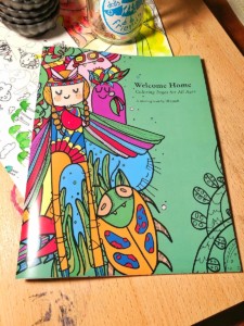 Welcome Home Coloring Book Cover Design